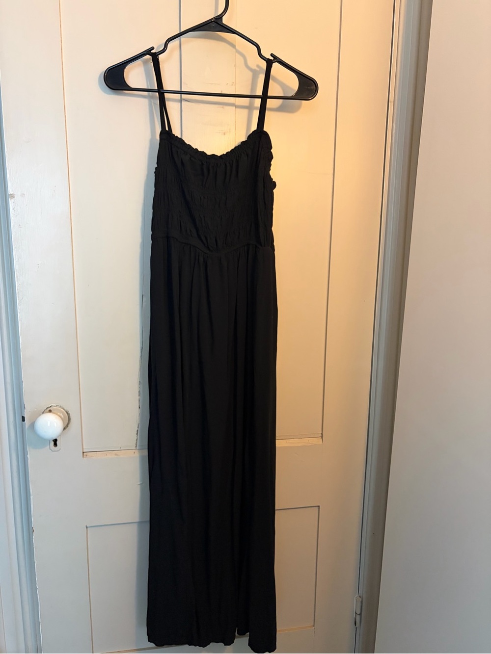 Old Navy Black Smocked Maxi dress with adjustable straps